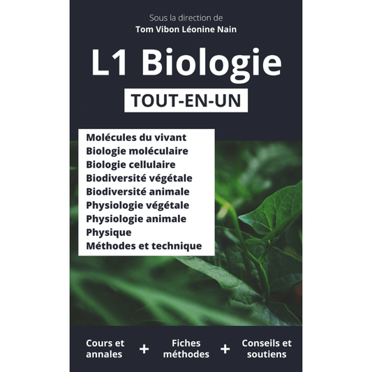 L1 BIOLOGIE Tout en Un - 500 fiches de cours, QCM et sujets de synthèse